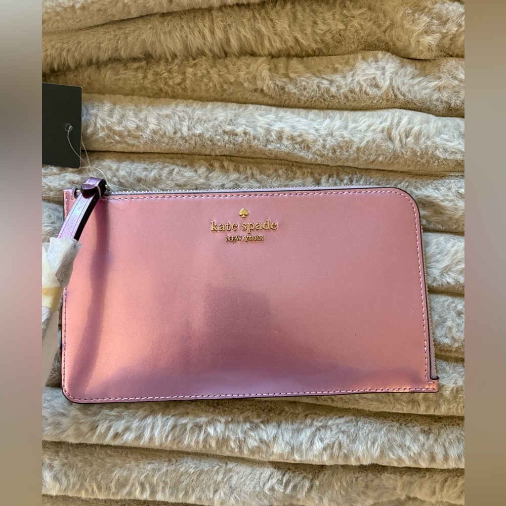 Kate Spade Metallic Pink Wristlet
